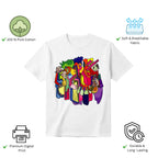 Harmony in Abstraction men's t-shirt features premium cotton fabric and vibrant artwork print