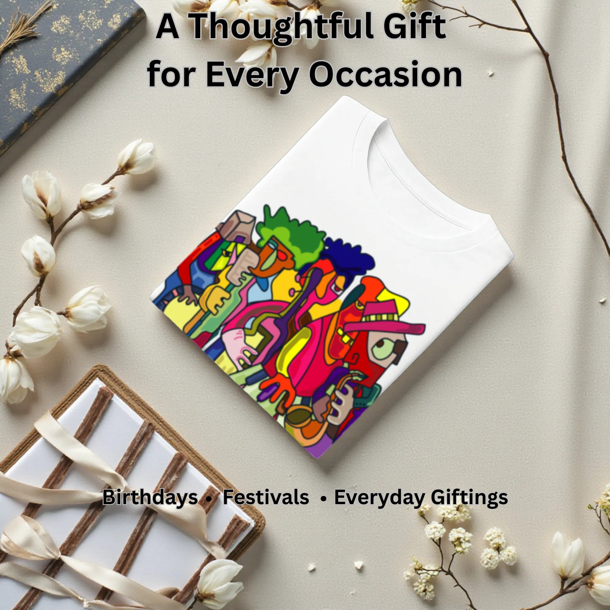 Harmony in Abstraction artistic t-shirt gift for men, birthdays, anniversaries and special occasions