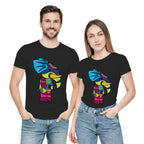 PS Elephant artistic unisex t-shirt in Black by PaintzStories