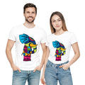 PS Elephant artistic unisex t-shirt in White by PaintzStories