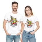 Sourire De La Mort artistic unisex t-shirt in White by PaintzStories
