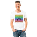 Three Giraffes men's artistic cotton t-shirt in White by PaintzStories