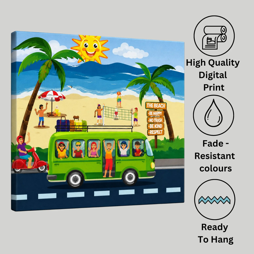 Premium canvas print with wooden frame, story card and authentic artwork by PaintzStories