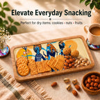 PaintzStories Egyptian priestess and warriors artwork designed for serving snacks, starters and small bites