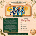 1 PaintzStories wooden rectangular platter, PaintzStories Card and Welcome Letter