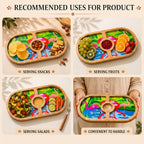 PaintzStories Flamingo Elegance round serving platter for dry food, snacks, fruits, starters and table display