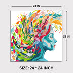 Floral Reflections Embracing Colourful Creativity in Life canvas print dimensions 2 feet x 2 feet framed wall art