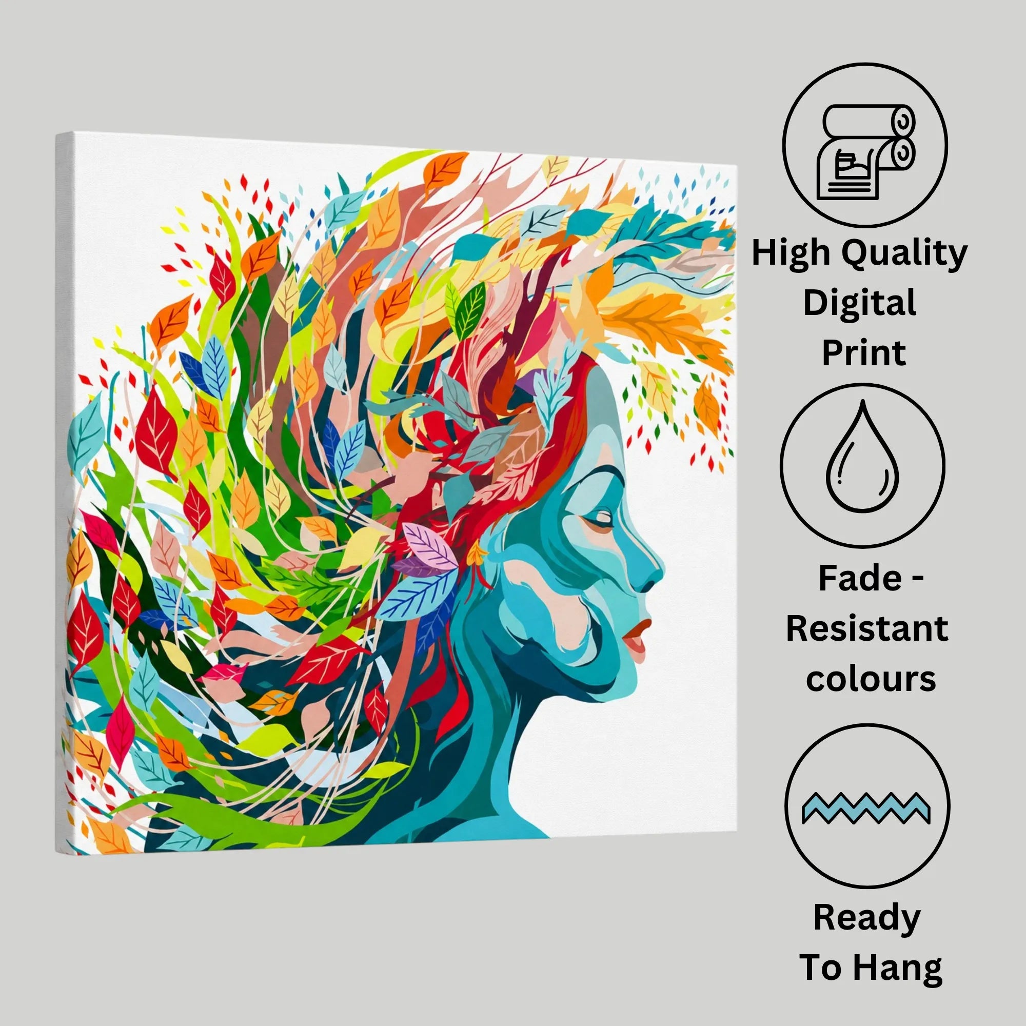 Premium canvas print with wooden frame, story card and authentic artwork by PaintzStories