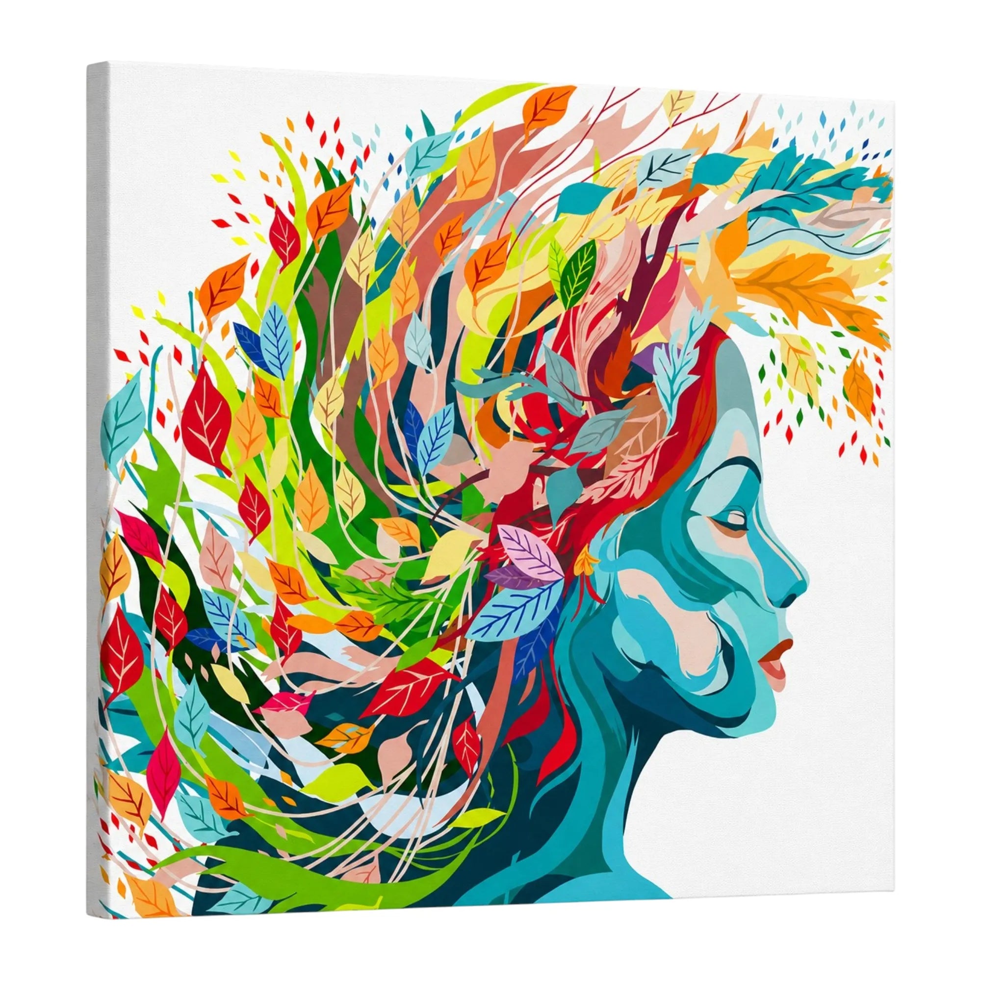 Floral Reflections Embracing Colourful Creativity in Life premium framed canvas print wall art for living room by PaintzStories