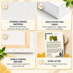 High-quality canvas texture with sharp digital print and durable wooden frame