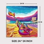 Harmonious Melodies by the Sea canvas print dimensions 2 feet x 2 feet framed wall art