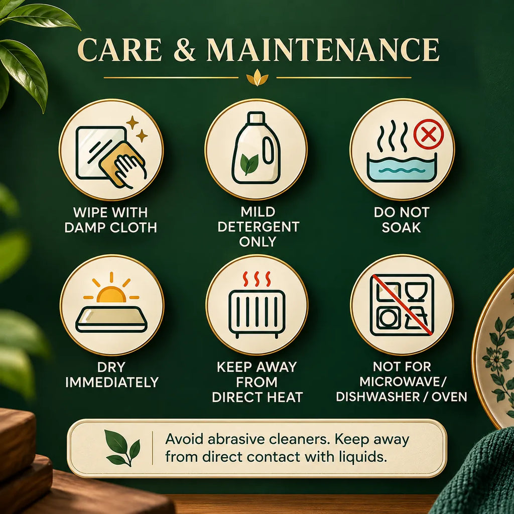 PaintzStories A Journey Through Culture & Tradition wooden coaster care and maintenance instructions