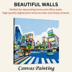 Shibuya Harmony: Capturing the Bustle of the Famous Crossing artistic canvas print enhancing beautiful living room walls