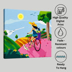 Premium canvas print with wooden frame, story card and authentic artwork by PaintzStories