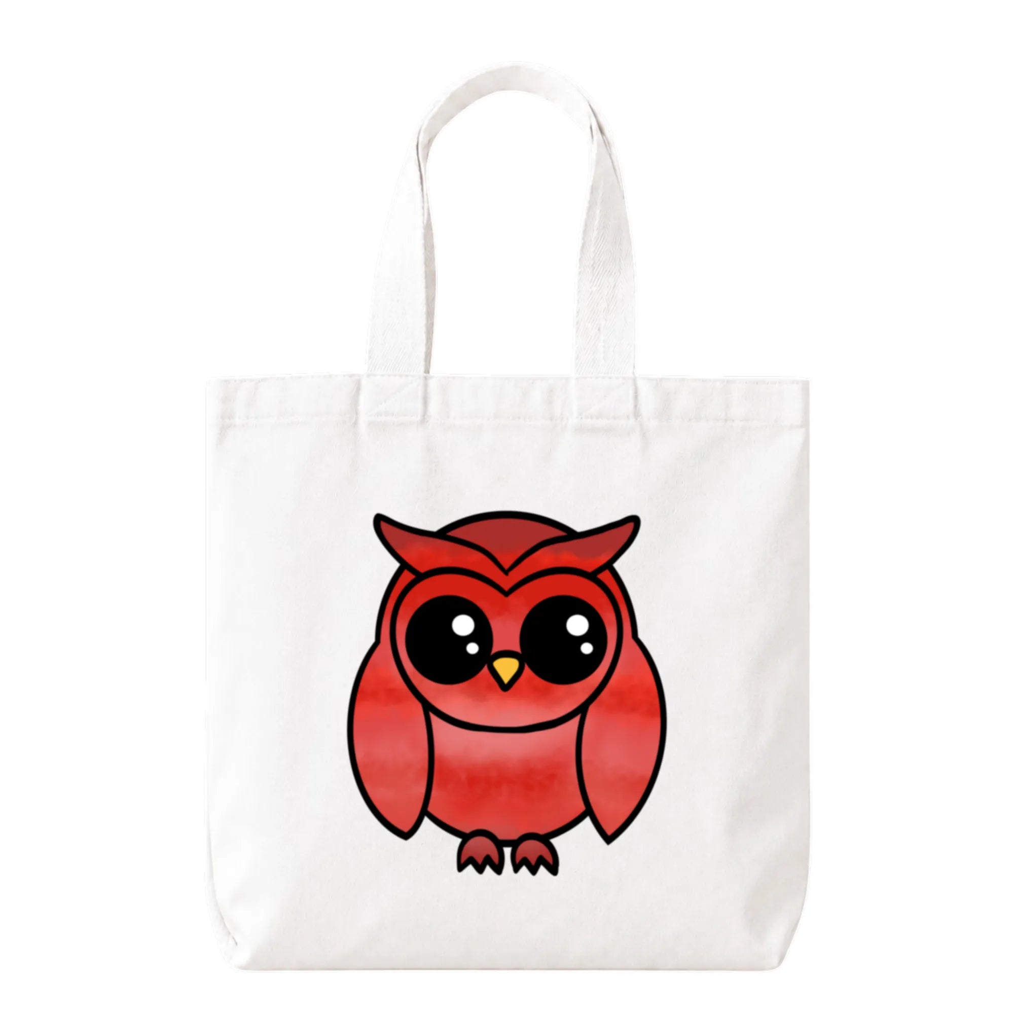 PaintzStories "A Graceful Owl" Artistic Tote Bag – White Eco-Friendly Cotton Canvas Bag for Women