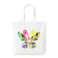 PaintzStories "A Vibrant Butterfly" Artistic Tote Bag – White Eco-Friendly Cotton Canvas Bag for Women