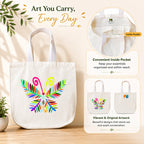 PaintzStories "A Vibrant Butterfly" Tote Bag in Use for Shopping, College and Travel