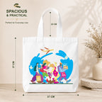 PaintzStories "Travel Tales" Tote Bag Size – 37cm x 37cm with 22cm Handles and Inner Pocket
