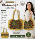 Handmade Madhubani Hand-Painted Khadi Cotton Hand Bag